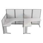 Regency Instant Office 2 Person F-Shaped Cubicle Panel Workstation 129