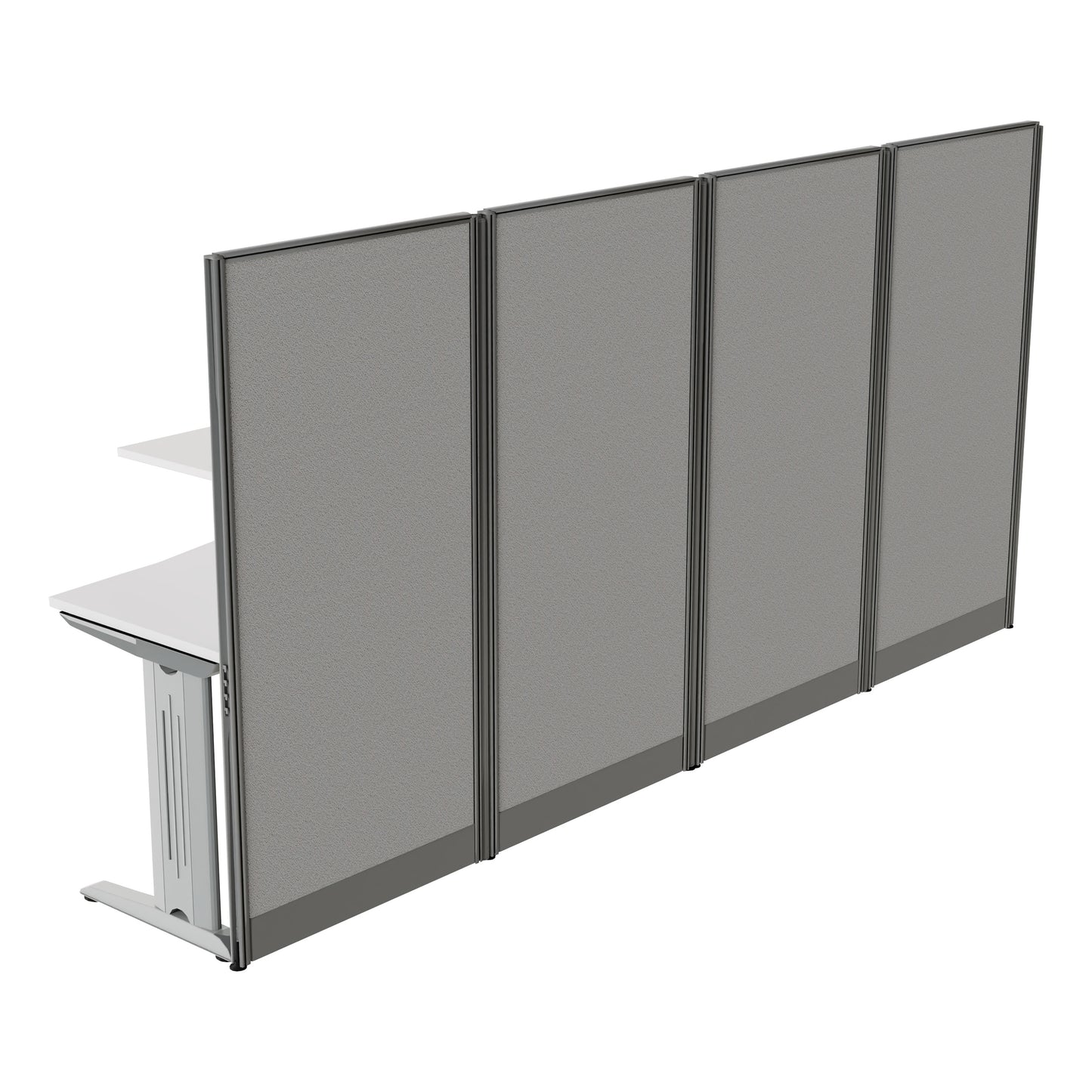 Regency Instant Office 2 Person F-Shaped Cubicle Panel Workstation 129"W x 33"D x 63"H (REG-WC36X94-03K-2P)