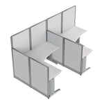 Regency Instant Office 2 Person F-Shaped Cubicle Panel Workstation 129