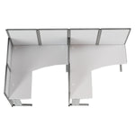 Regency Instant Office 2 Person F-Shaped Cubicle Panel Workstation 129