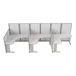 Regency Instant Office 3 Person F-Shaped Cubicle Panel Workstation 193