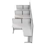 Regency Instant Office 3 Person F-Shaped Cubicle Panel Workstation 193