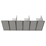 Regency Instant Office 3 Person F-Shaped Cubicle Panel Workstation 193