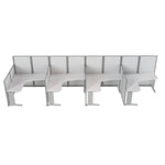 Regency Instant Office 4 Person F-Shaped Cubicle Panel Workstation 257