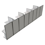 Regency Instant Office 4 Person F-Shaped Cubicle Panel Workstation 257