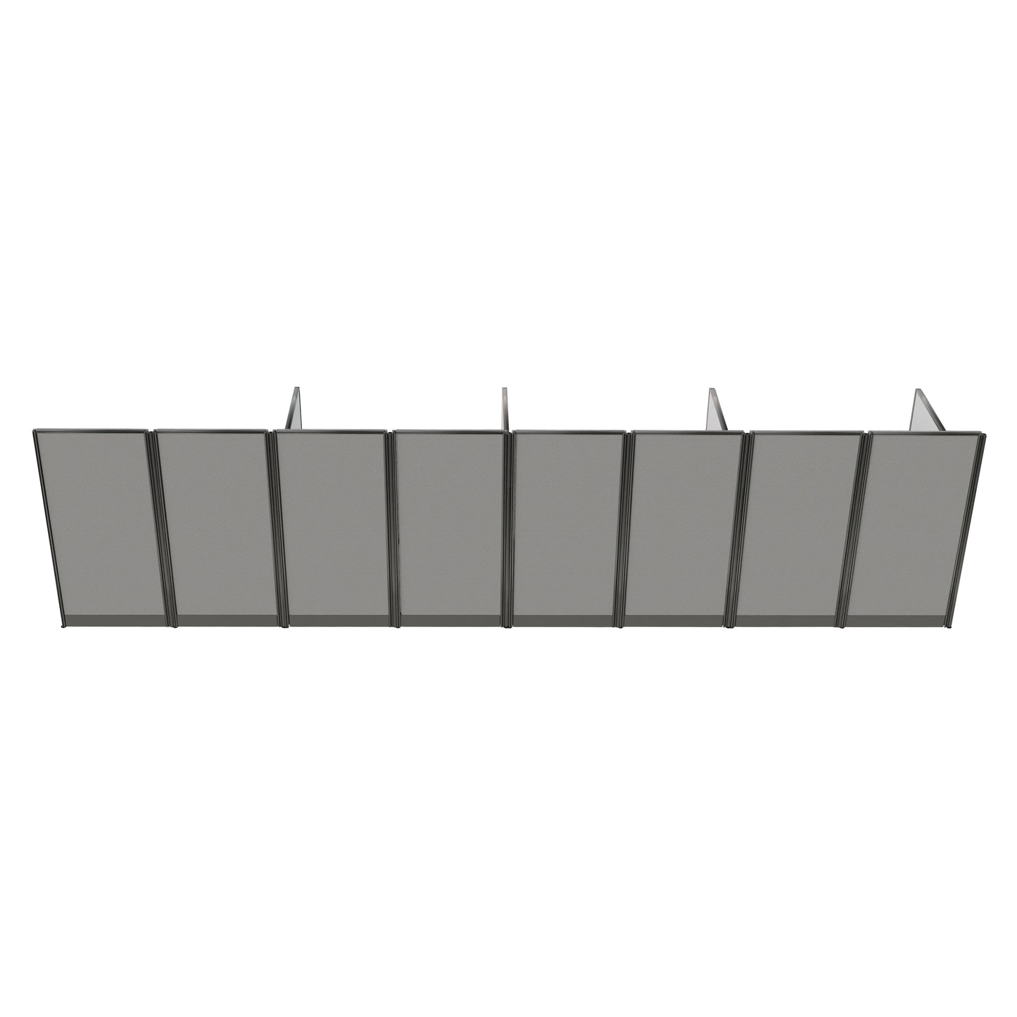 Regency Instant Office 4 Person F-Shaped Cubicle Panel Workstation 257"W x 33"D x 63"H (REG-WC36X94-03K-4P)