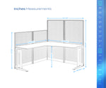 Regency Instant Office 3 Person F-Shaped Cubicle Panel Workstation 193
