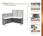 Regency Instant Office 3 Person F-Shaped Cubicle Panel Workstation 193
