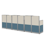 Regency Instant Office 3 Person In-Line Cubicle Panel Workstation with Storage 193
