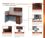 Regency Instant Office Straight Workstation Panel with Storage 65