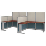 Regency Instant Office 2 Person F-Shaped Cubicle Panel Workstation 129