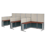 Regency Instant Office 3 Person F-Shaped Cubicle Panel Workstation 193