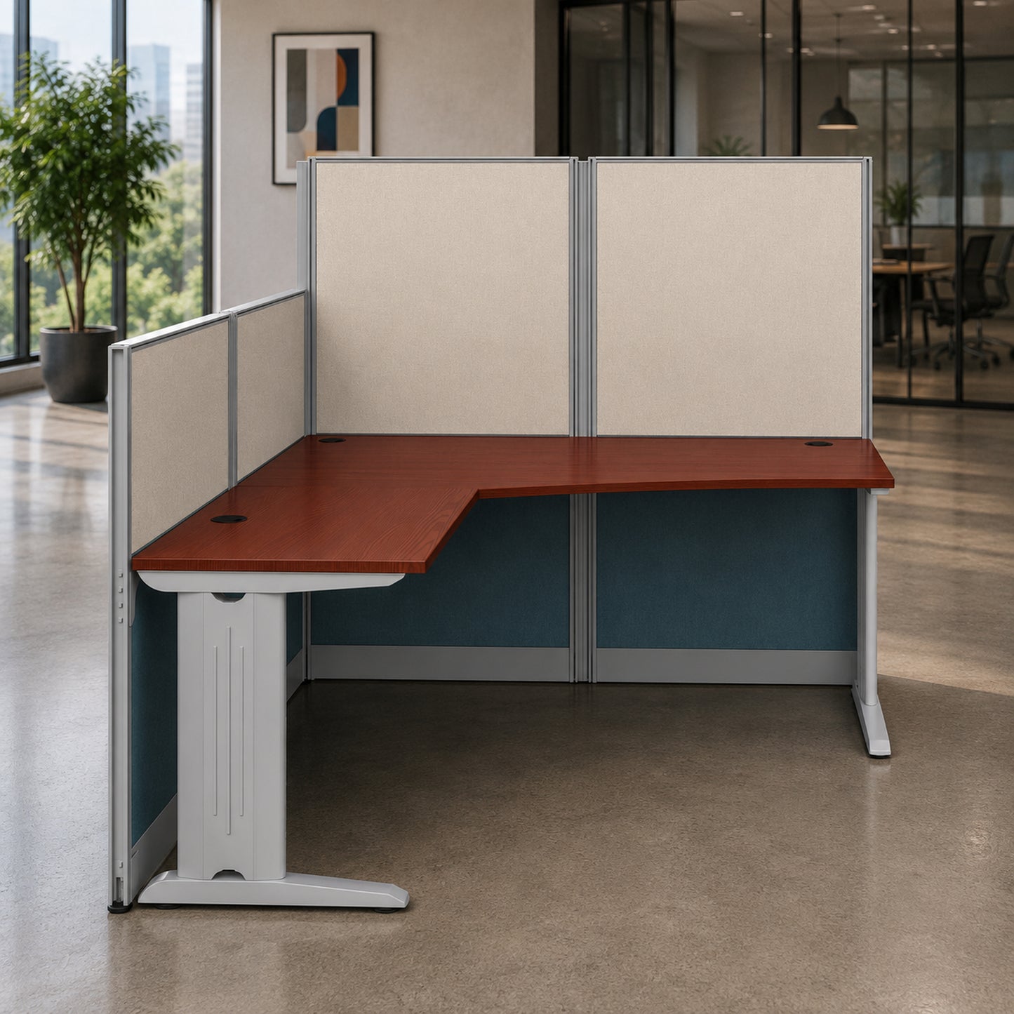 Regency Instant Office L-Workstation with Panel 65"W x 65"D x 63"H (REG-WC36X94-03K)