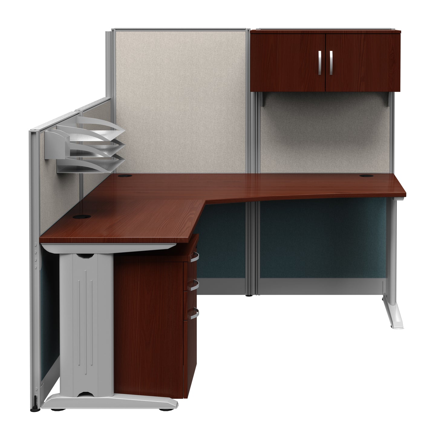 Regency Instant Office Workstation Panel with Storage 65"W x 65"D x 63"H (REG-WC36X94-03STGK)