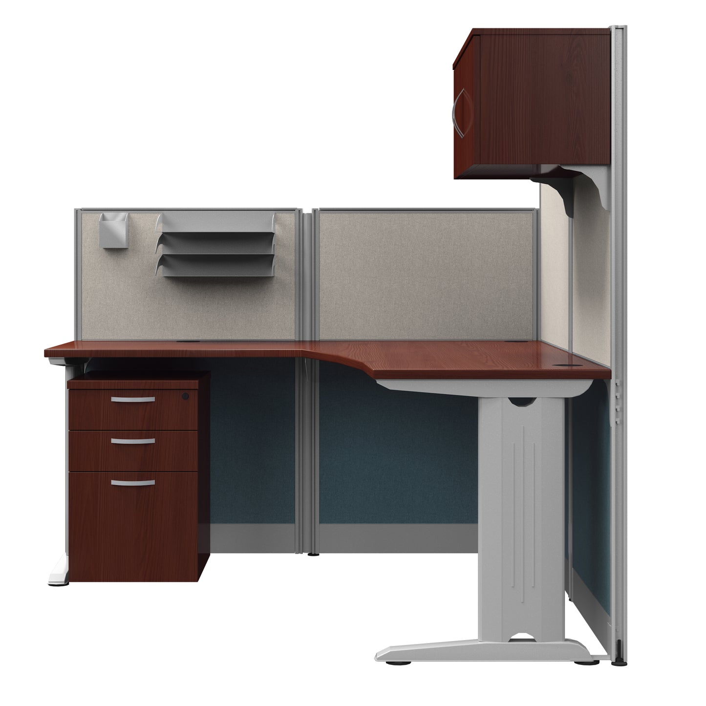 Regency Instant Office Workstation Panel with Storage 65"W x 65"D x 63"H (REG-WC36X94-03STGK)