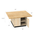 Diversified Woodcrafts 4-Station Wood Workbench with 2 Doors and 6 Drawers - 64