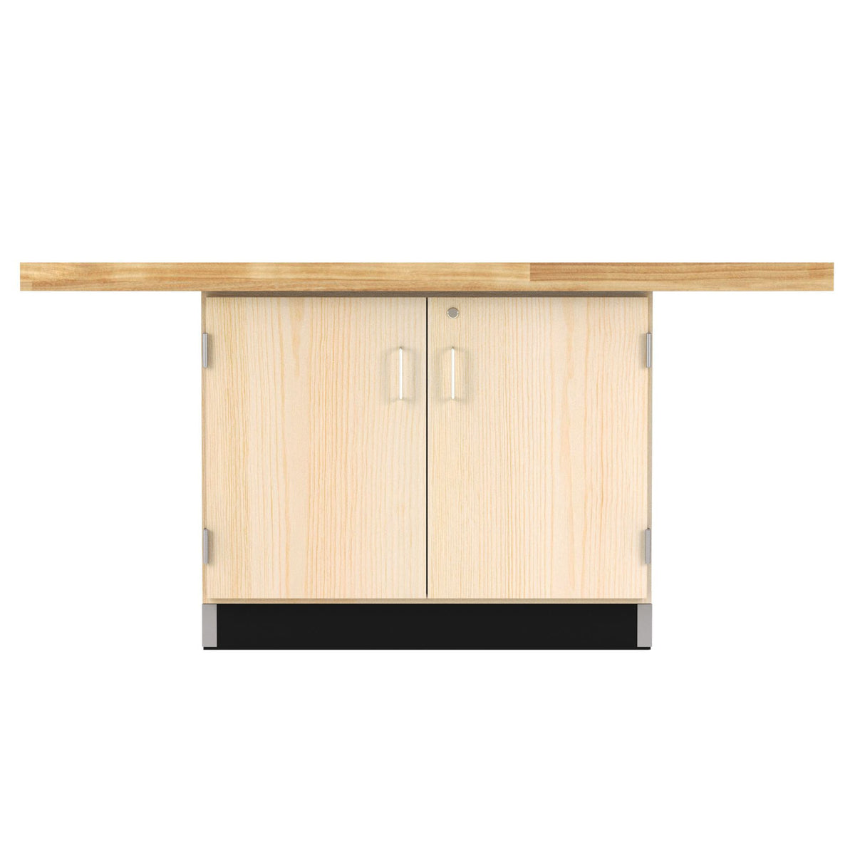 Diversified Woodcrafts 4-Station Wood Workbench with 2 Doors and 6 Drawers - 64" W x 54" D