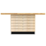 Diversified Woodcrafts 4-Station Wood Workbench with 2 Doors and 6 Drawers - 64