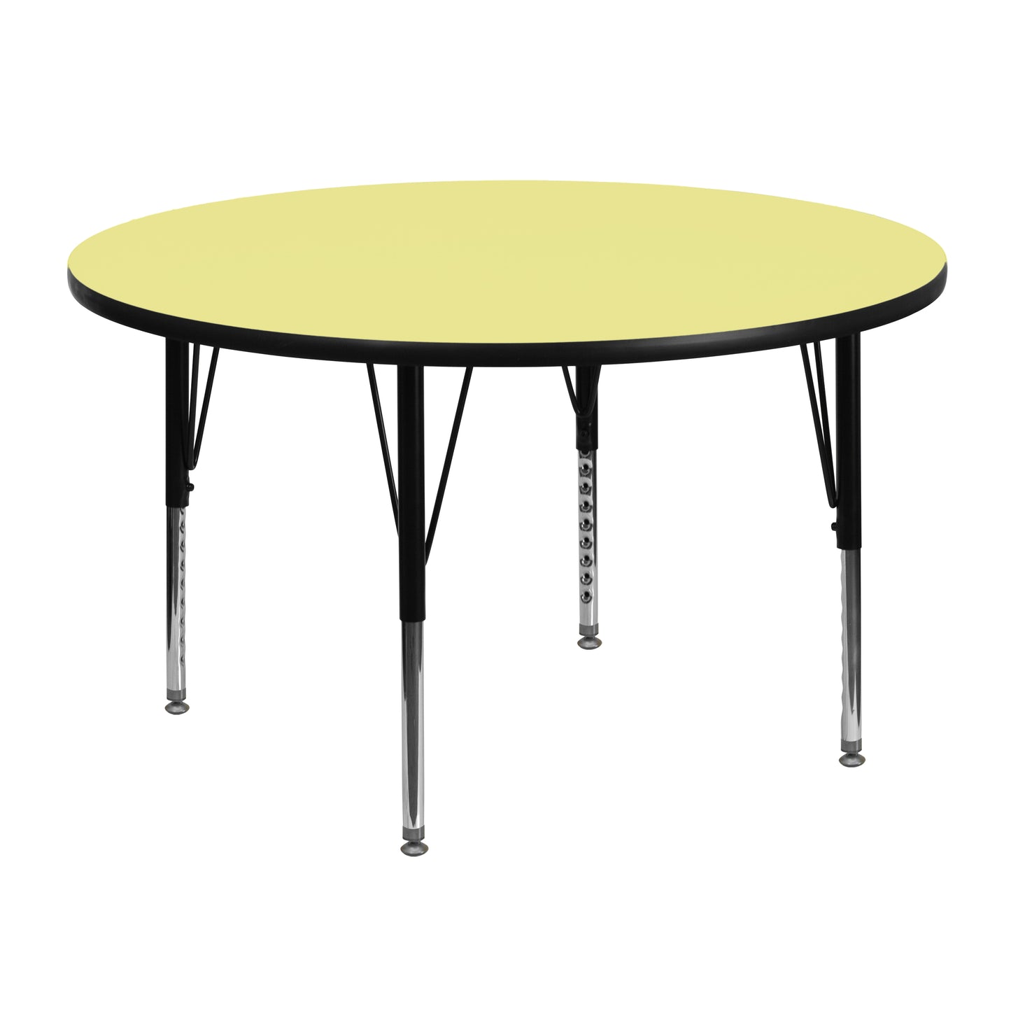 Wren Mobile 48'' Round Thermal Laminate Activity Table - Standard Height Adjustable Legs
