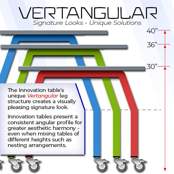 Allied Innovation-X Jax Shaped Interactive Dry Erase Classroom Table - 60"W x 60"D x 40"H (ALD-AIX60JAX40DE-CA)