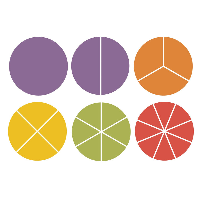 AccuCut Fraction Circle Set Jumbo Professional Die Set of 6 Pieces (ACC - CD600J) - SchoolOutlet