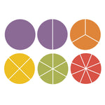 AccuCut Fraction Circle Set Jumbo Professional Die Set of 6 Pieces (ACC - CD600J) - SchoolOutlet