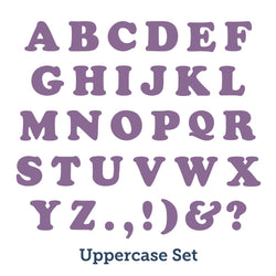 Accucut Carefree Uppercase Alphabet Whimsical Die Set of 30 Pieces (ACC-CFU104)