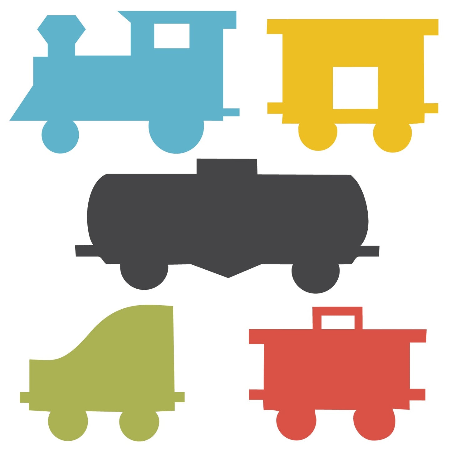 Accucut Locomotive and Railway Professional Large Die Set of 5 Pieces (ACC - DS042L) - SchoolOutlet