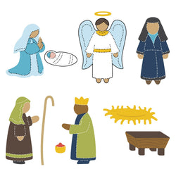 AccuCut Nativity Set 2 Jumbo Professional Die Set of 6 Pieces (ACC-DS118J)