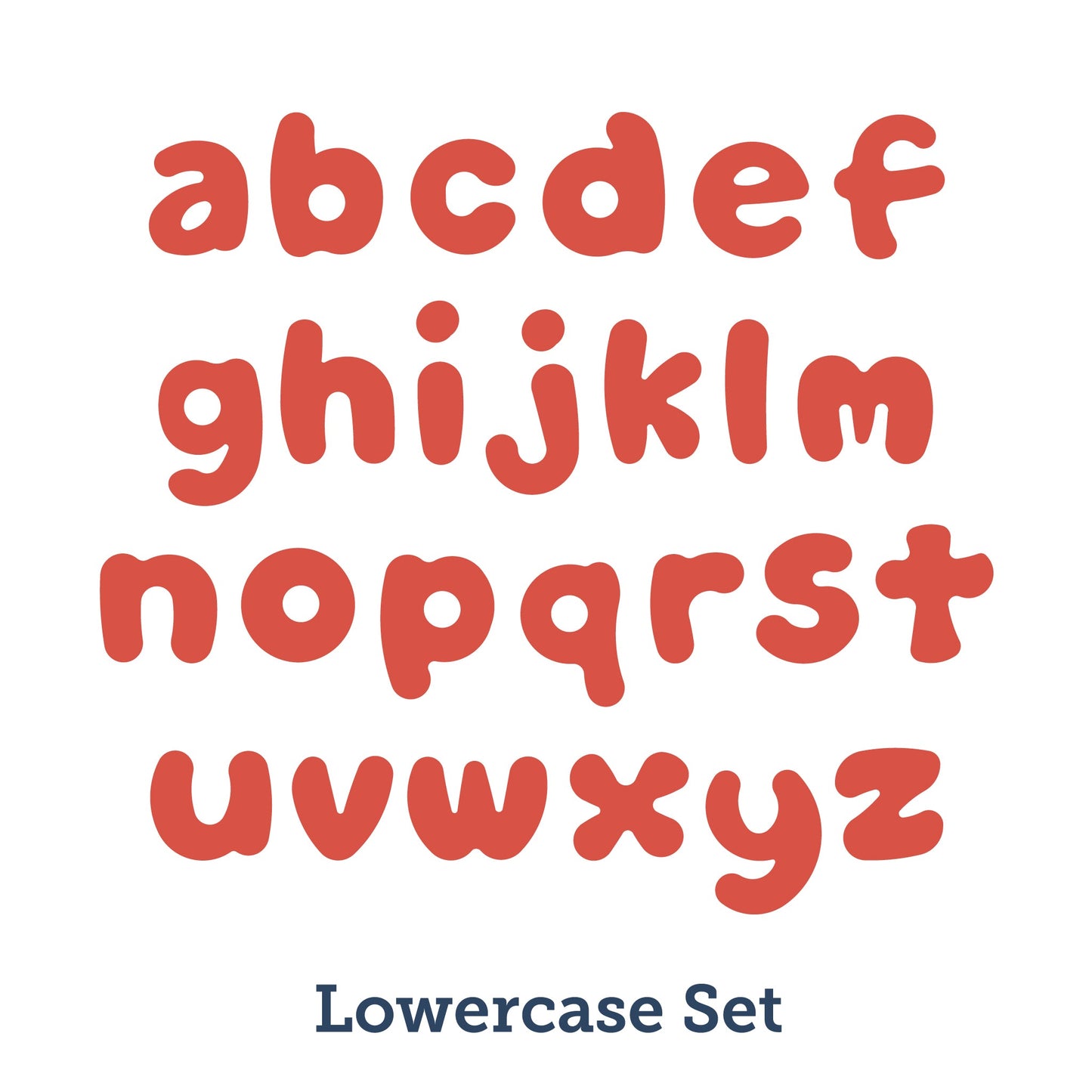 Accucut Jellybean Lowercase Alphabet Large Professional Die Set of 26 Pieces (ACC - JBL104) - SchoolOutlet