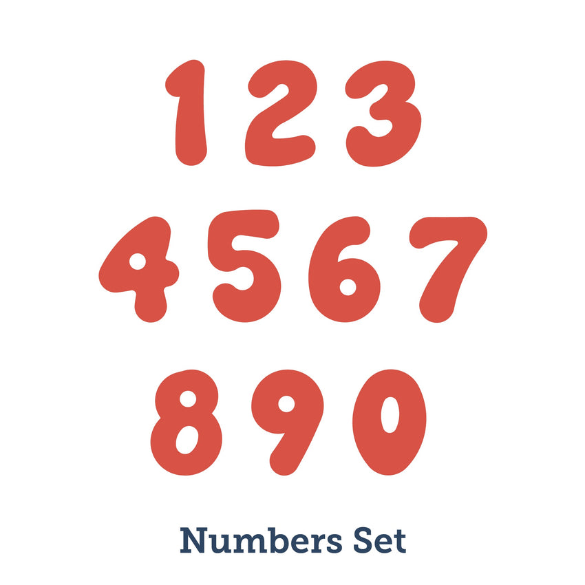 Accucut Jellybean Numbers Large Professional Die Set of 10 Pieces (ACC - JBN104) - SchoolOutlet