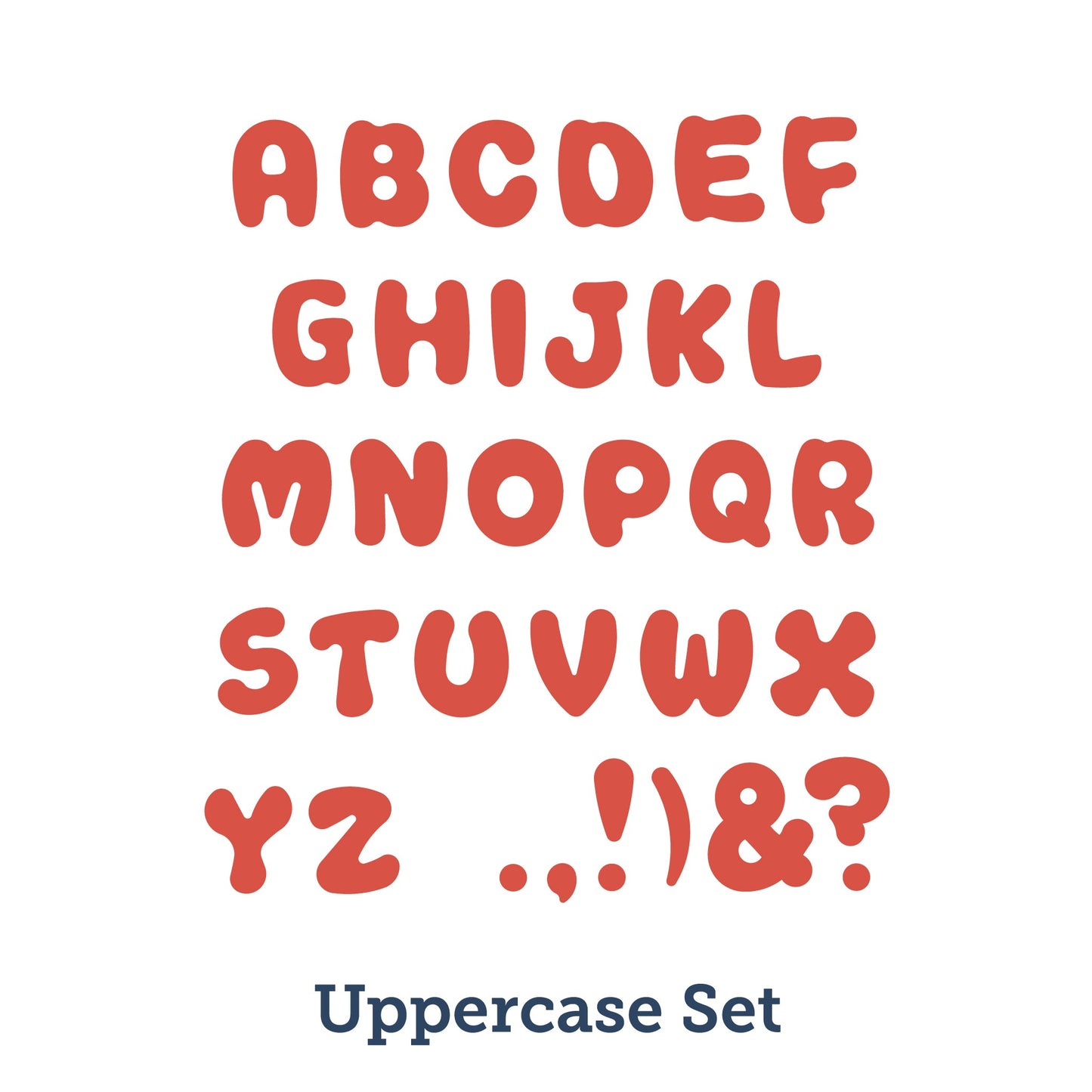 AccuCut Jellybean Alphabet 4" Uppercase Set 29 pieces of dies Creative Learning (ACC - JBU104) - SchoolOutlet
