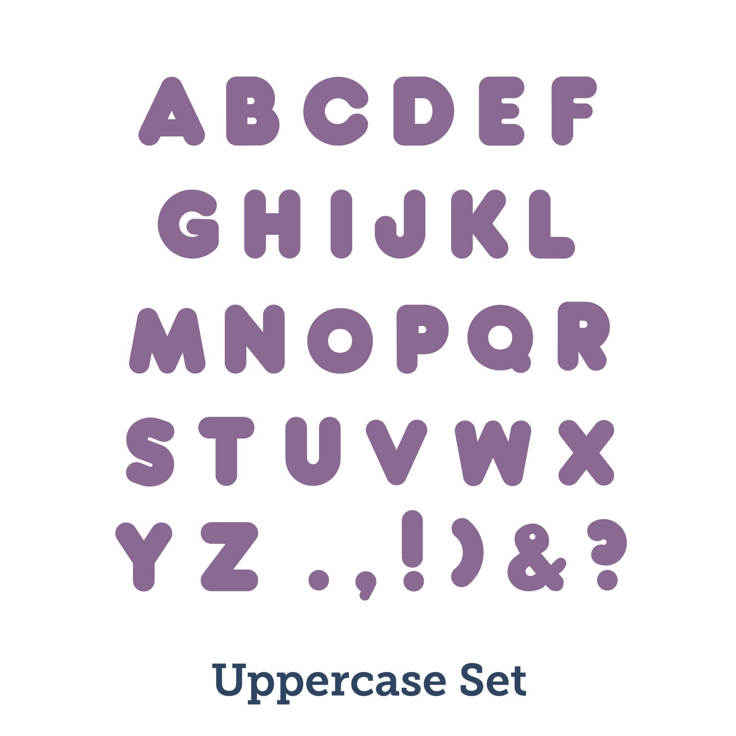 AccuCut Marshmallow Alphabet 5 Inch Professional Uppercase Educational 28 Piece Die Set (ACC - MU105) - SchoolOutlet
