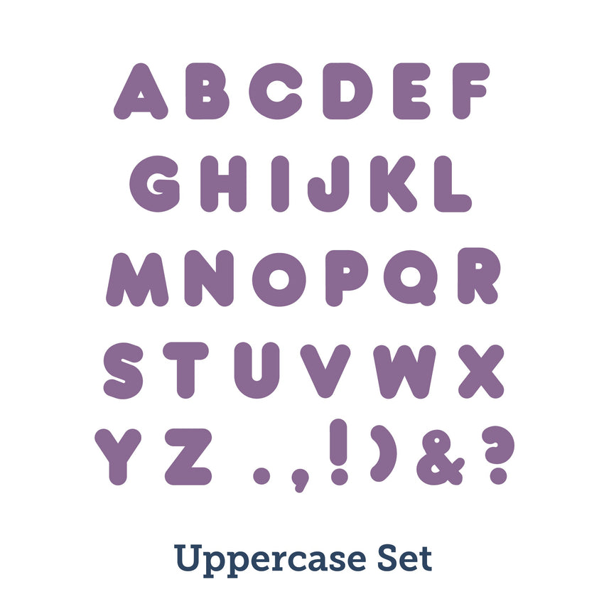AccuCut Marshmallow Alphabet 5 Inch Professional Uppercase Educational 28 Piece Die Set (ACC - MU105) - SchoolOutlet