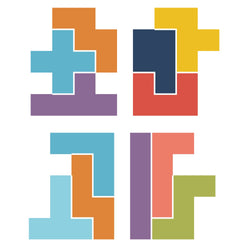 AccuCut Pentominoes Jumbo Professional 4 Piece Die Set (ACC-PT500J)