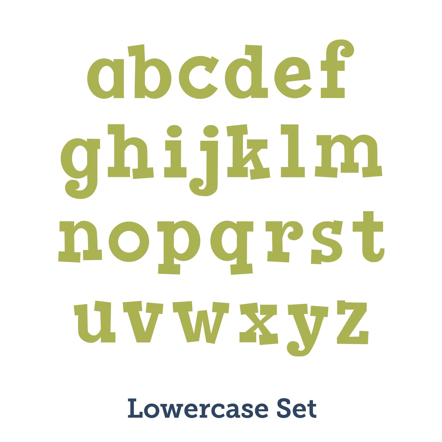 AccuCut Shout Lowercase Alphabet Set of 26 Dies for Teachers and Scrapbooking (ACC - SOL104) - SchoolOutlet