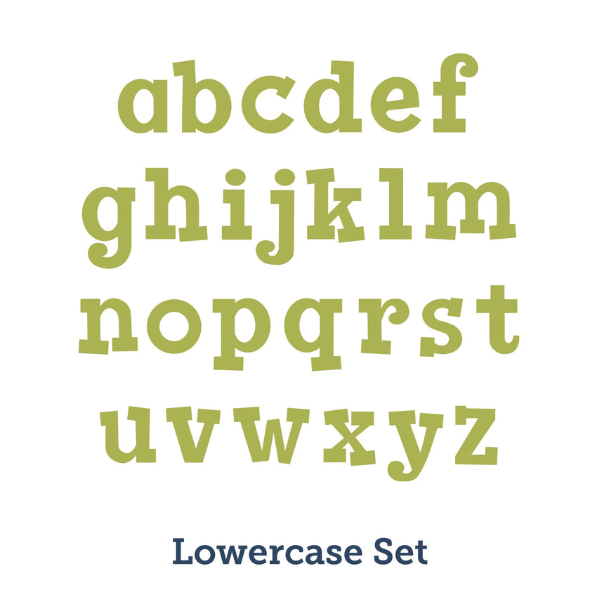 AccuCut Shout Lowercase Alphabet Set of 26 Dies for Teachers and Scrapbooking (ACC - SOL104) - SchoolOutlet