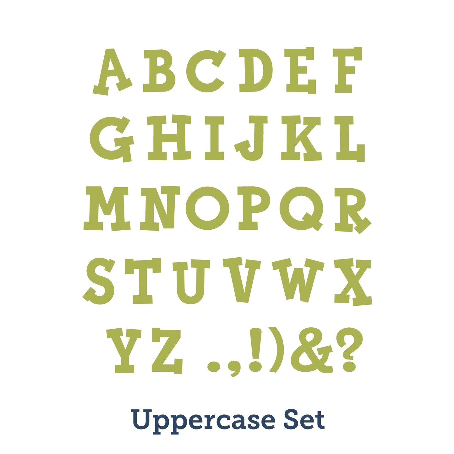 AccuCut Shout Uppercase Alphabet Set with Punctuation Professional Die Set of 26 Pieces (ACC - SOU104) - SchoolOutlet