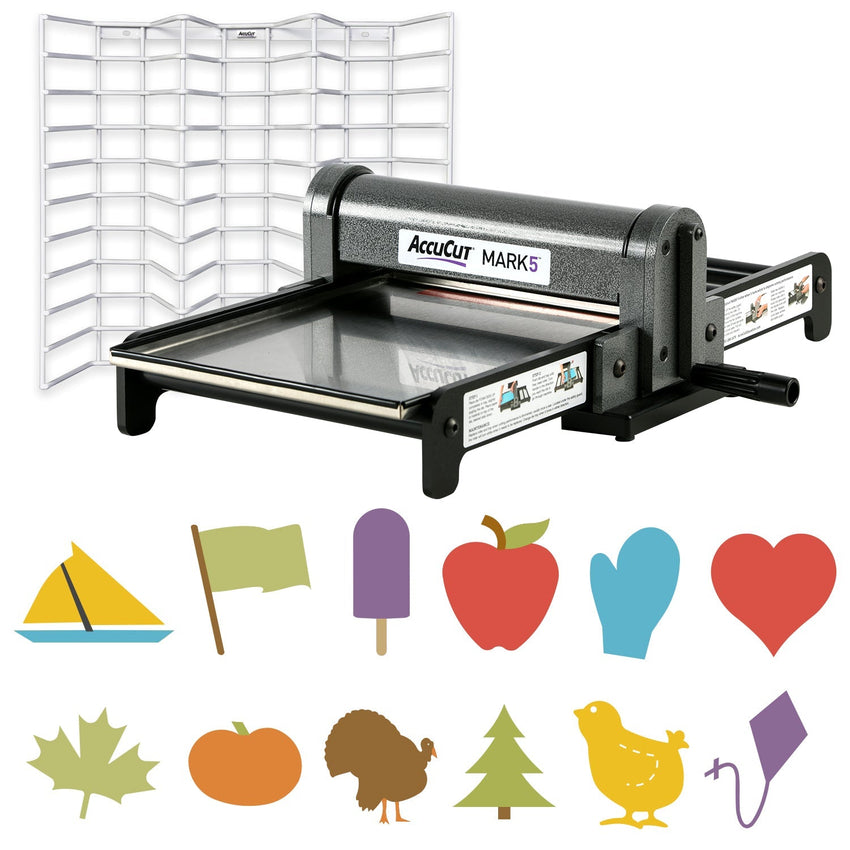 AccuCut MARK 5 Professional Calendar Starter 13 Piece Educational Die - Cutting Machine and Storage Set (ACC - SS4004L) - SchoolOutlet