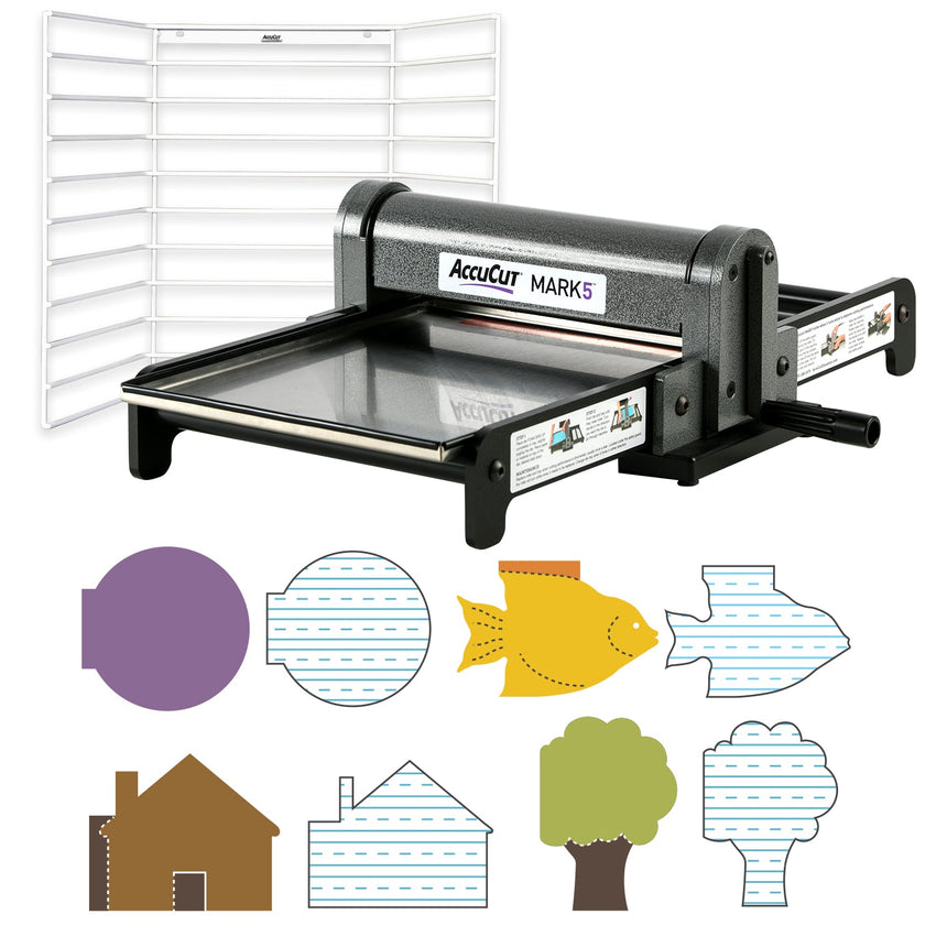 AccuCut MARK 5 Professional Jumbo Book Starter 8 Piece Educational Die - Cutting Machine and Storage Set (ACC - SS4053J) - SchoolOutlet