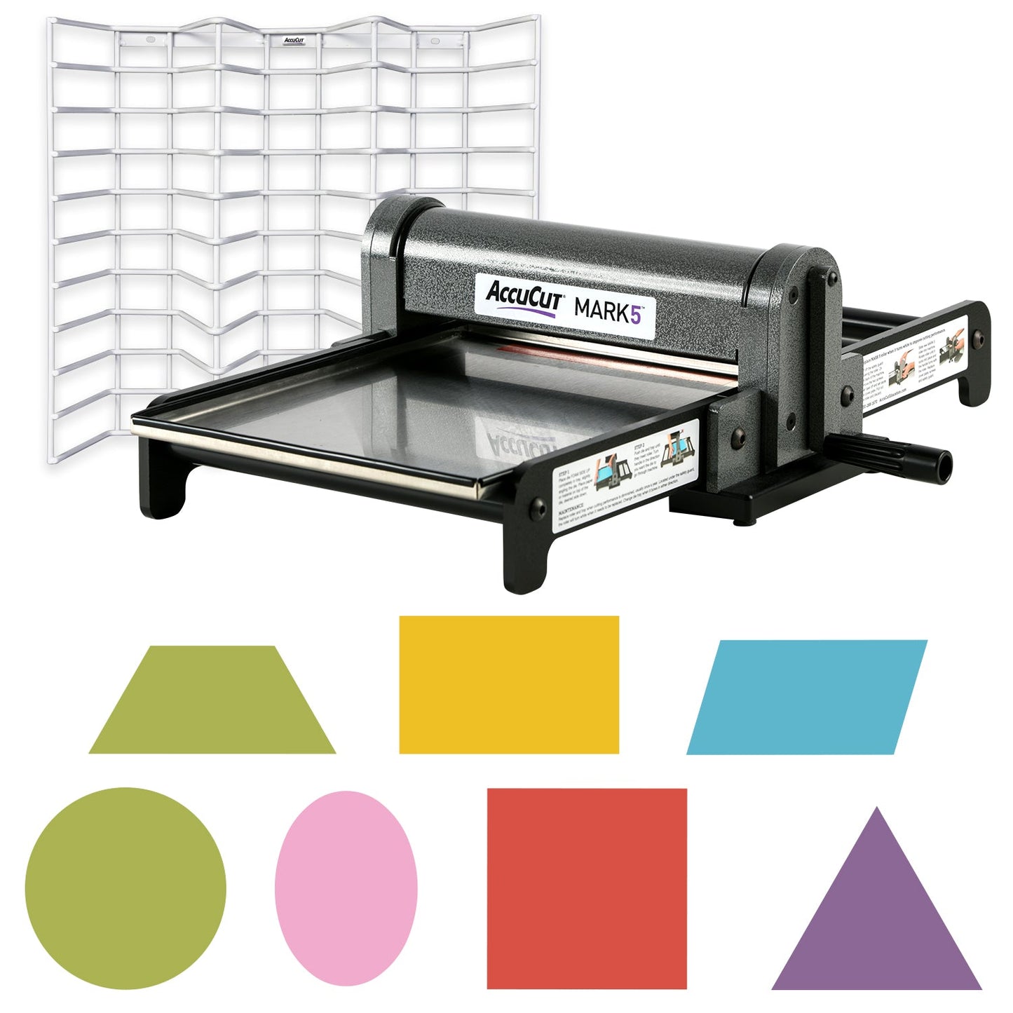 AccuCut MARK 5 Professional Geometric Starter Educational 7 Piece Die - Cutting Machine and Storage Set (ACC - SS4066L) - SchoolOutlet