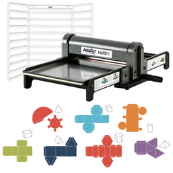 AccuCut MARK 5 Professional 3D Geometric Math Starter 9 Piece Die Cutting Machine and Storage Set (ACC-SS4301J)