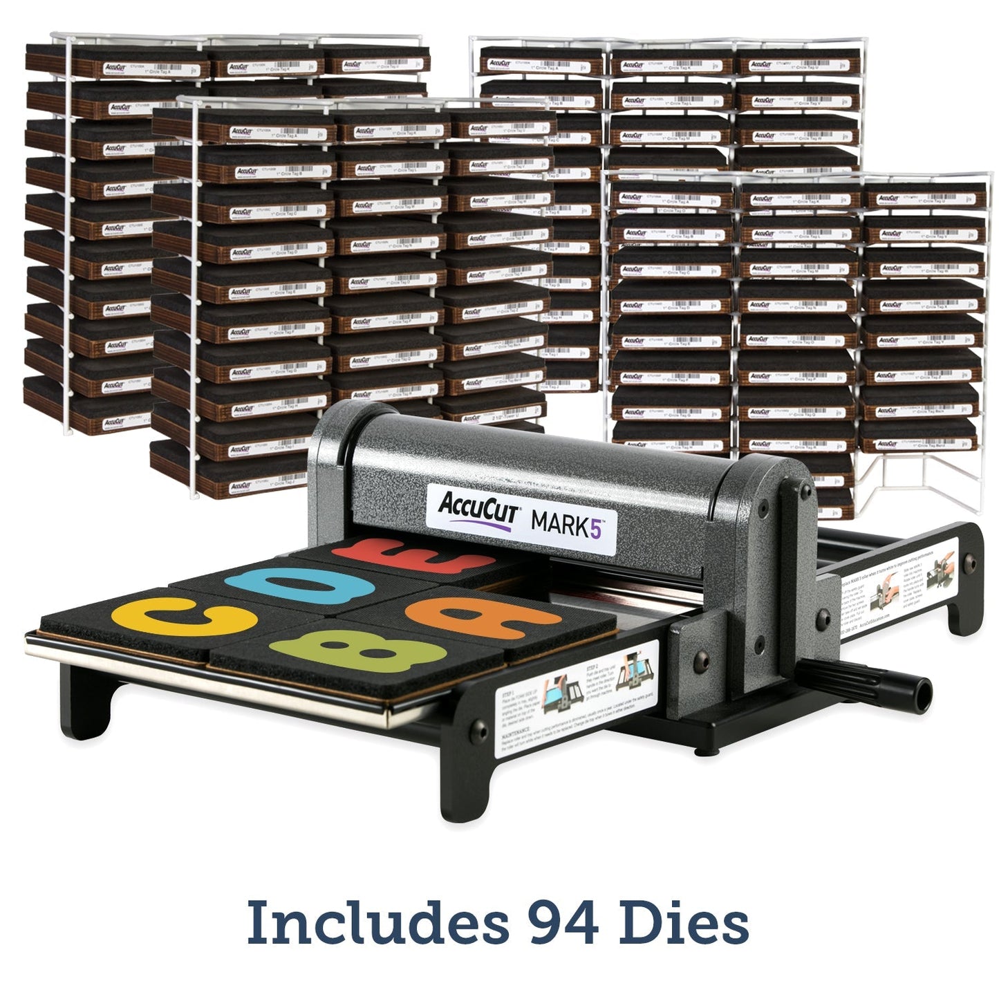 AccuCut MARK 5 Professional Jellybean Super Starter 94 Piece Educational Die - Cutting Machine and Storage Set (ACC - SS4451) - SchoolOutlet
