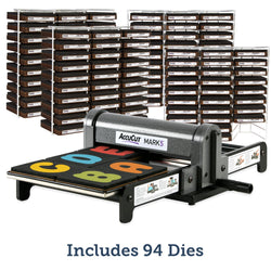 AccuCut MARK 5 Professional Jellybean Super Starter 94 Piece Educational Die-Cutting Machine and Storage Set (ACC-SS4451)