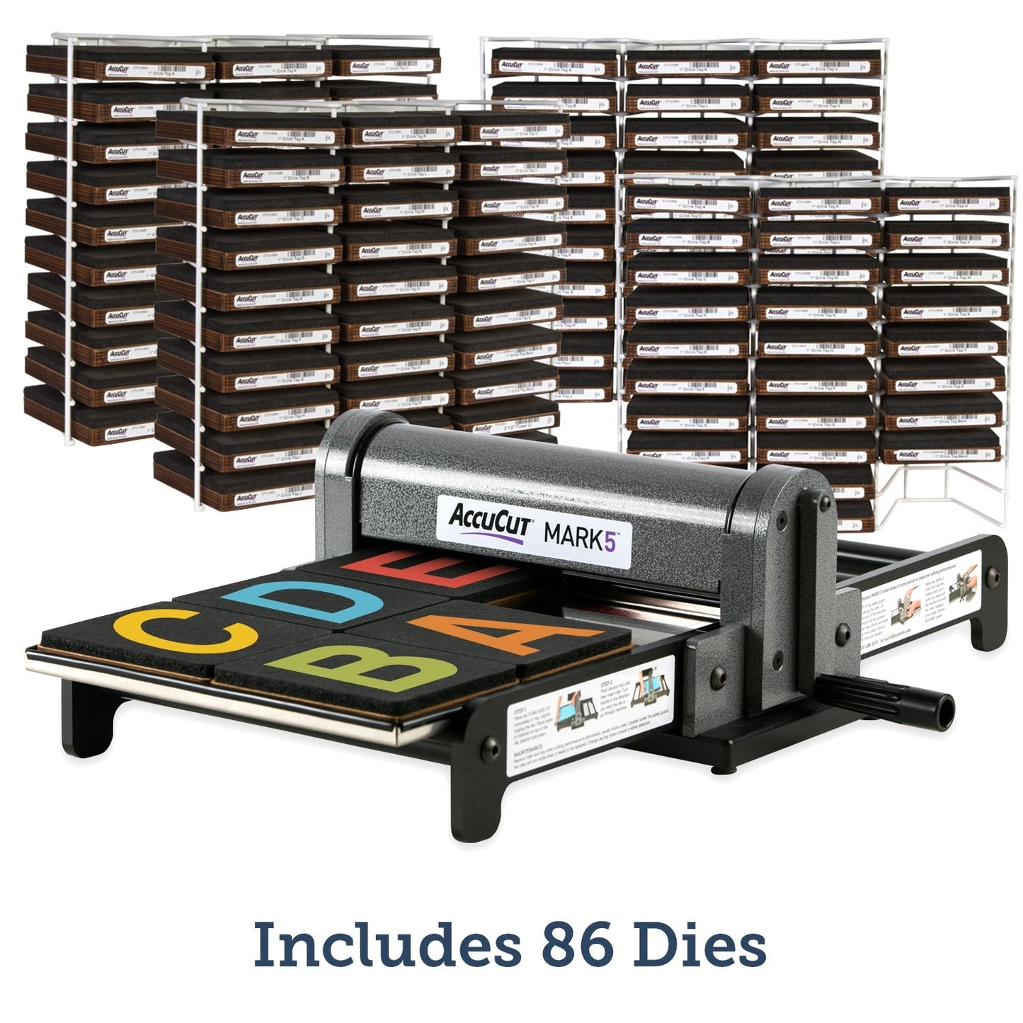 AccuCut MARK 5 Professional Library Super Starter 86 Piece Educational Die - Cutting Machine and Storage Set (ACC - SS4708) - SchoolOutlet