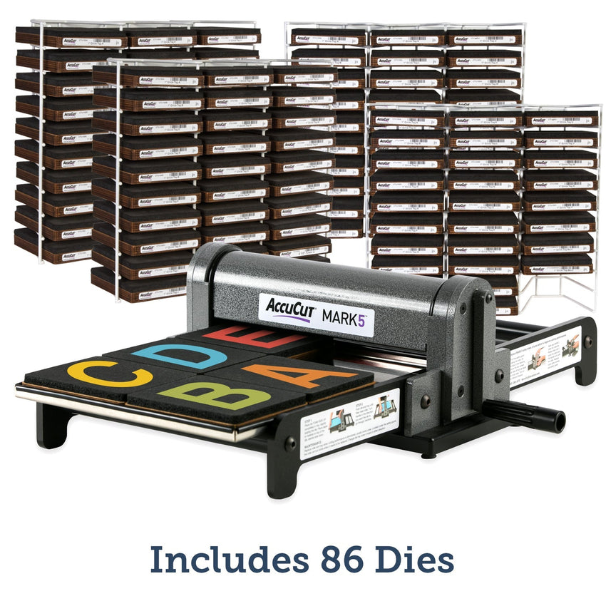 AccuCut MARK 5 Professional Library Super Starter 86 Piece Educational Die - Cutting Machine and Storage Set (ACC - SS4708) - SchoolOutlet