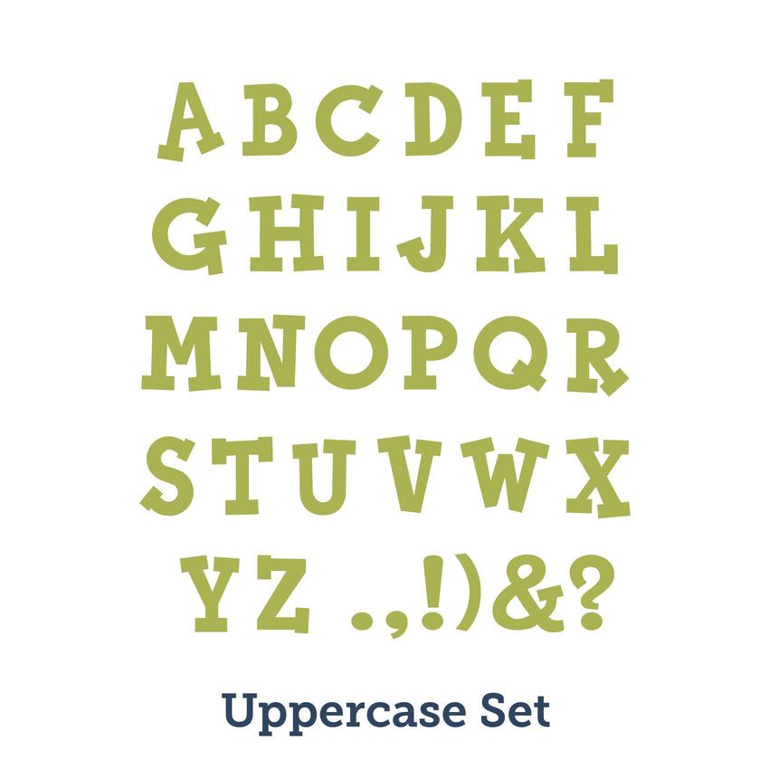 AccuCut MARK 5 Shout Alphabet Starter Set 4" Uppercase Bold Impact (ACC - SS4SOU104) - SchoolOutlet