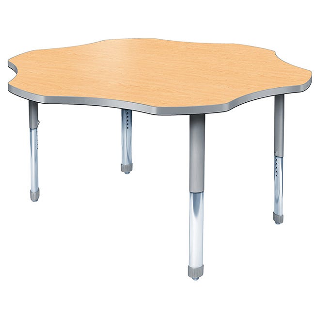 Allied Aero Flower Shaped Height Adjustable Activity Table 60"W x 60"D x 19"-31"H (ALD-ARO60FL)
