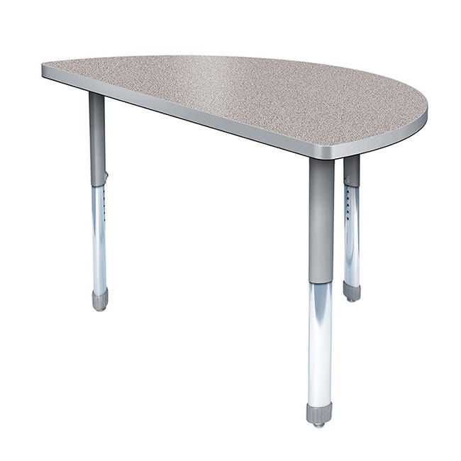 Allied Aero Half Round Height Adjustable Activity Table 48"W x 24"D x 19"-31"H (ALD-ARO48HR)