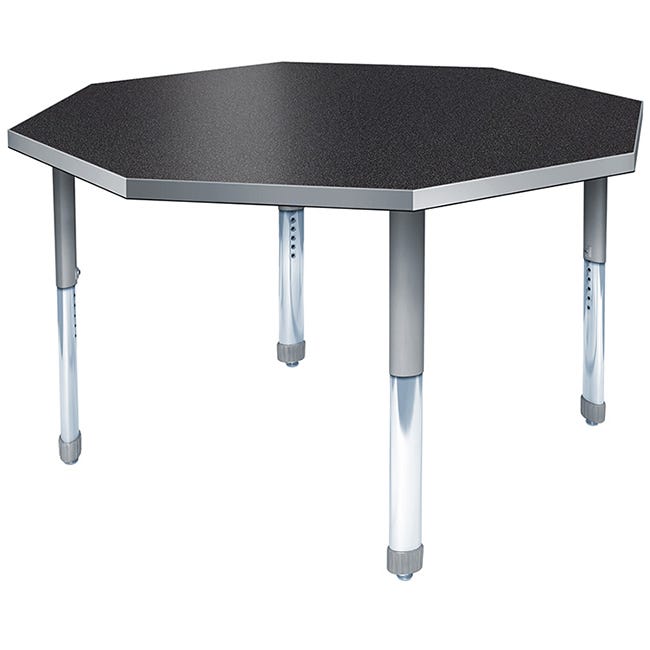Allied Aero Octagon Height Adjustable Activity Table 48"W x 48"D x 19"-31"H (ALD-ARO48OT)